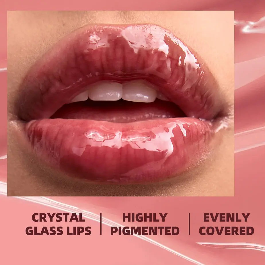 Two-In-One Lip Gloss Essence, Moisturizing Non-Greasy, Contains Vitamin E, Brightening and Nourishing, Day and Night Use