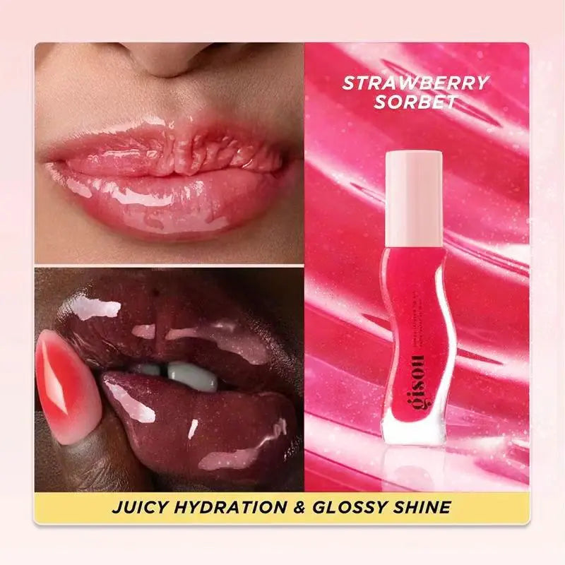 GS Honey Infused Lip Oil, Hydrating and Nourishing Lip Moisturizer for Dry Lips, Long-Lasting Lip Care, Smooth Hydrating Formula, High-Shine, Pigmented, Great-Smelling
