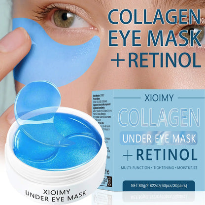 Collagen & Retinol under Eye Mask Gel, 60 Pcs Hydrate Moisturizing Deep-Hydrating Eye Masks, Collagen Eye Patches, Eye Care Product for Women and Men, Moisturizer #GLOBAL PICKS