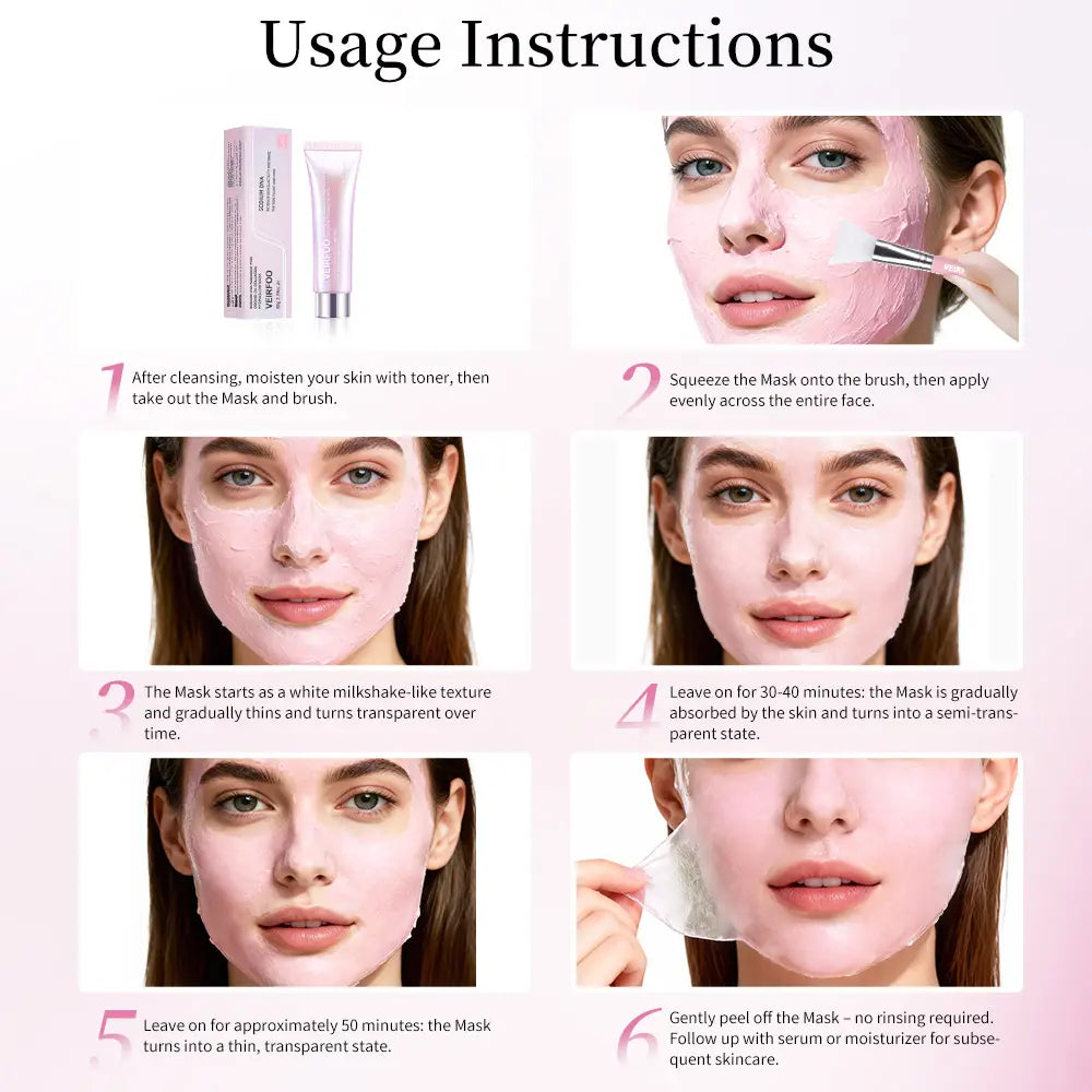 【Veirfoo】Korean Brands Sodium DNA Radiance Pink Orchid Oil Collagen Hydraglow Mask for Radiant Skin Hydration and Elasticity 65G