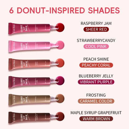 Glossy Lip Gloss, Lip Tint, and Liquid Lip Balm in 6 Shades. Lightweight, Moisturizing, and Luminous, with Long-Lasting Shine and a Natural Finish. Perfect for Any Occasion. Makes a Great Gift.