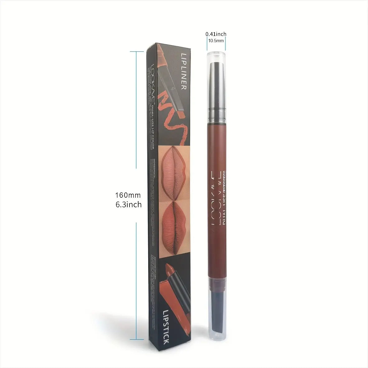 Dual Use Lip Color Matte Lip Liner Makeup Set Waterproof Long Lasting Lipstick Pencil Non Stick Cup Glossy Smooth Lip Tint Easy to Use Beauty Daily Cosmetic
