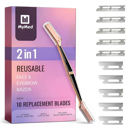 2-In-1 Dermaplane Razor for Women Face Razors for Women, Eye Brow Razors & Face Shaver for Women