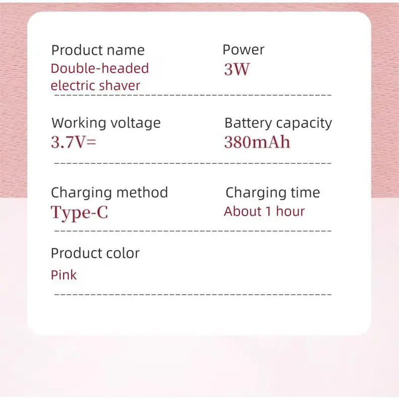 2-In-1 Electric Shaver for Women Painless Waterproof Bikini Trimmer Type-C Rechargeable Intimate Razor
