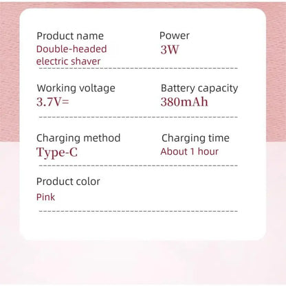 2-In-1 Electric Shaver for Women Painless Waterproof Bikini Trimmer Type-C Rechargeable Intimate Razor
