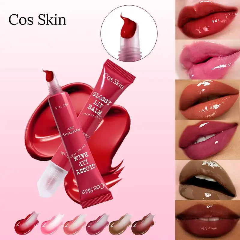 Glossy Lip Gloss, Lip Tint, and Liquid Lip Balm in 6 Shades. Lightweight, Moisturizing, and Luminous, with Long-Lasting Shine and a Natural Finish. Perfect for Any Occasion. Makes a Great Gift.