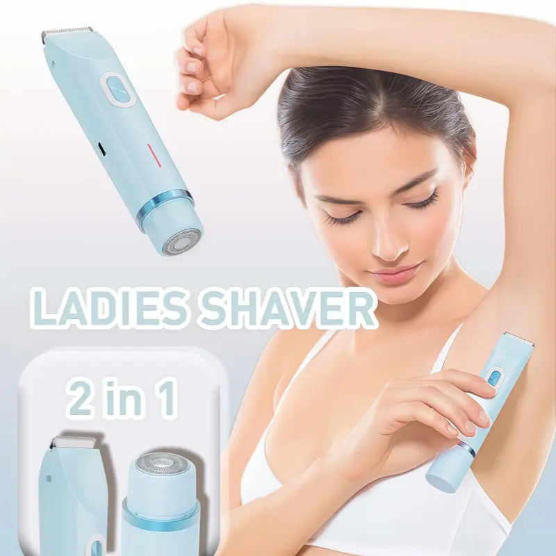 Home USB Hair Removal Dual Head Electric Cordless Body Shaver, Portable Painless Hair Removal Device, Electric Women'S Bikini Shaver, Suitable for Shaving Legs, Arms, and Armpits