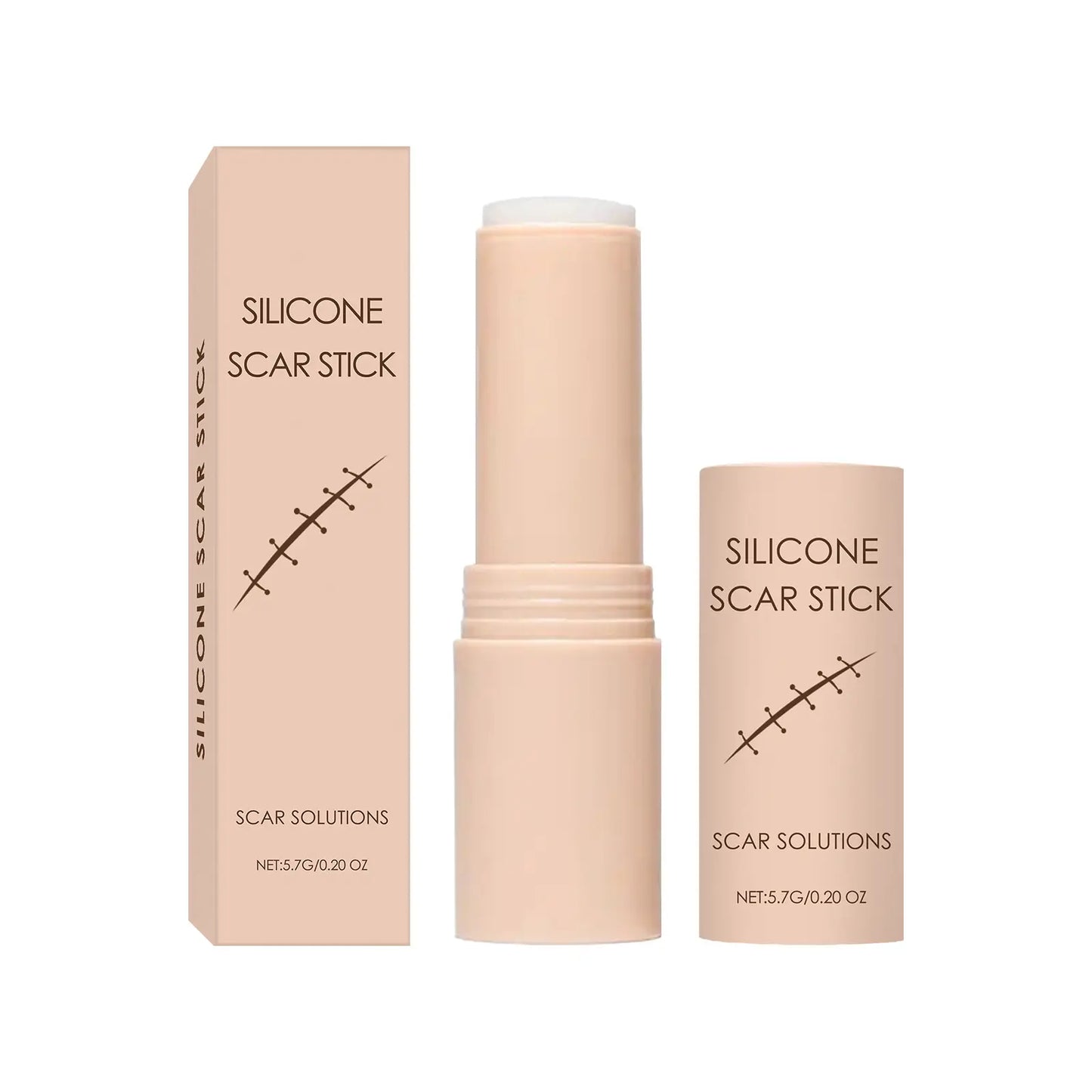 Scar Solutions Silicone Scar Stick for Face and Body 60% Soothing Moisturizing Gentle on All Skin Types Easy-To-Use Stick Design 6G