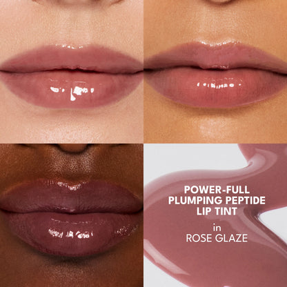 BUXOM Power-Full Plumping Peptide Duo - Lip Tint + Peptide Lip Treatment - 36HR Hydration