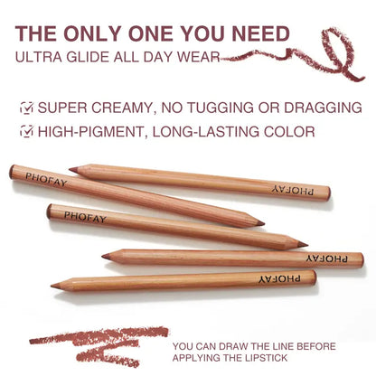 PHOFAY 12 Shades Nude Lip Liner Kit | Waterproof & Ultra-Smooth Lip Pencils | Perfect Gift Set for Daily Makeup
