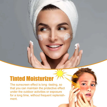 Universal Tinted Sunscreen SPF50+ PA+++ - Moisturizing Sun Lotion with Natural Light Coverage Protective