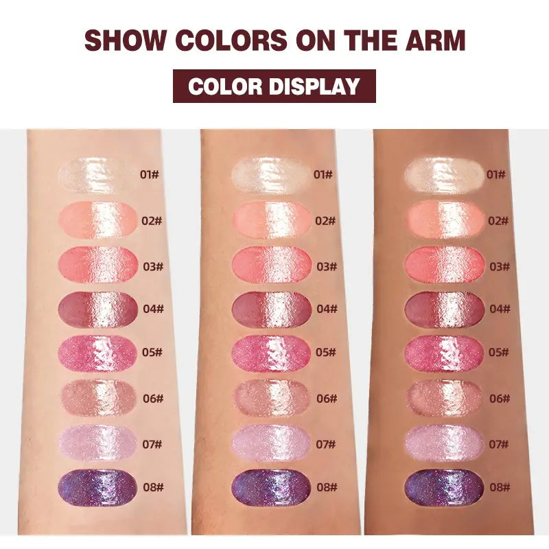 Two-In-One Lip Gloss Essence, Moisturizing Non-Greasy, Contains Vitamin E, Brightening and Nourishing, Day and Night Use