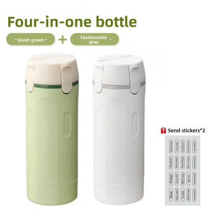 4-In-1 Portable Cosmetic Shampoo Dispensing Bottle Storage Bottle Plastic Travel Friendly Compact Design, Easy to Carry