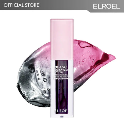 ELROEL Blanc Essential Lip Oil - Official Product 50HR Moisturizing & Hydrating Korean Lip Gloss Makeup with 6 Botanical Extracts - Lightweight, Non-Sticky Clear Essence Overnight Repair 0.15 Fl Oz #Summervibes