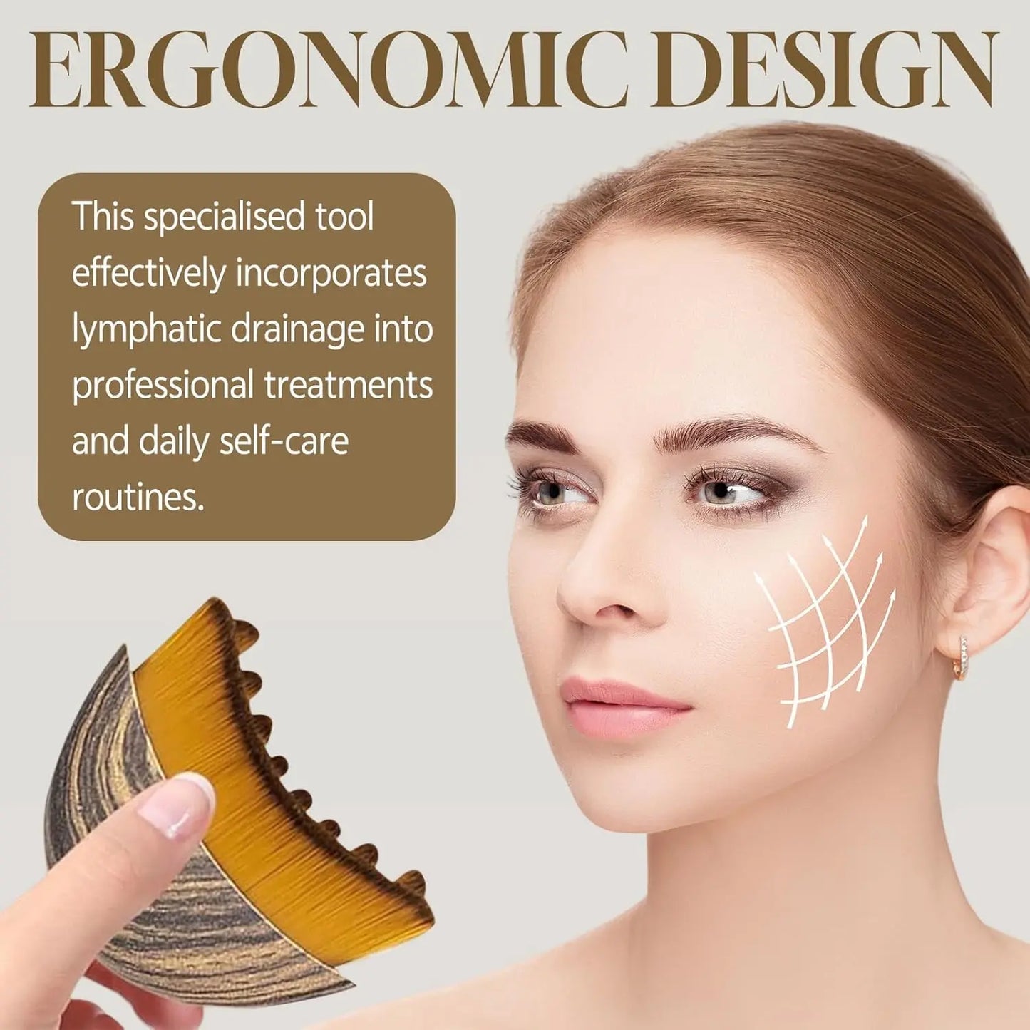 Ergonomic Face Massage Comb for Daily Skincare & Self-Care