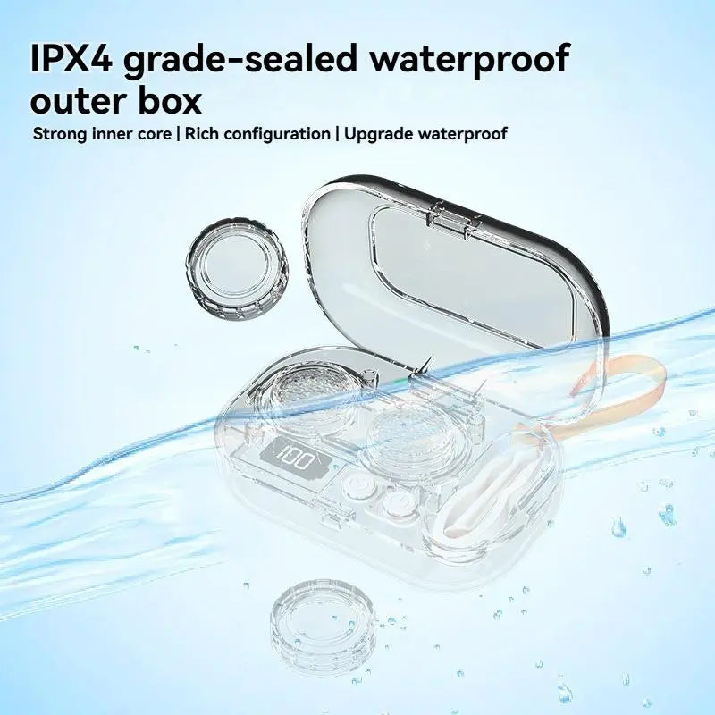 Ultrasonic Rechargeable Contact Lens Cleaner with Vanity Mirror – Portable Case for Hard & Soft Lenses, 2 Cleaning Modes, Daily Deep Cleaning for Travel, Sports, Office, and Home Use