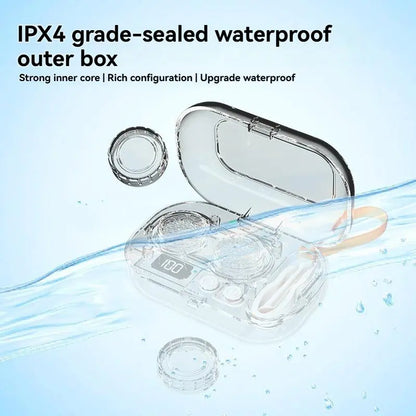 Ultrasonic Rechargeable Contact Lens Cleaner with Vanity Mirror – Portable Case for Hard & Soft Lenses, 2 Cleaning Modes, Daily Deep Cleaning for Travel, Sports, Office, and Home Use