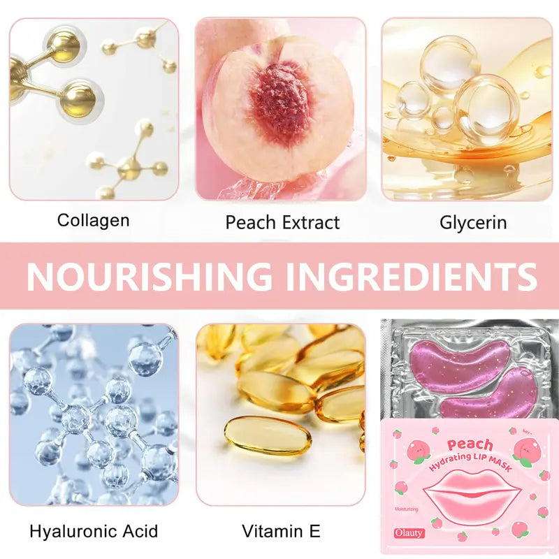 30Pcs Crystal Collagen Eye Mask & Lip Mask Set, Effectively Nourishes the Lip & Eye Skin, Travel Size Gel Mask, Perfect Gift for Your Girlfriend and Mother for Birthday, Mother'S Day, Valentine'S Day or Christmas(15Pcs Eye Mask + 15Pcs Lip Mask)