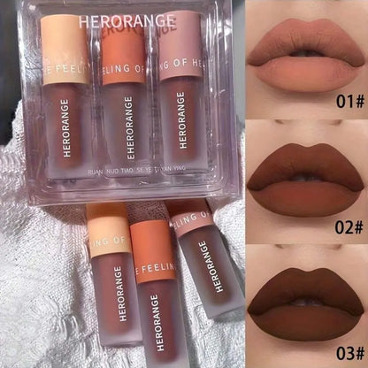 6Pc Velvet Lip Mousse Set - 2-In-1 Matte Lip & Eye Tint with Desaturated Nude Shades Longwear Non-Drying Waterproof All-Day Wear Ideal for Fall Festivities Halloween Parties & Gift Giving Vegan Formula for Teens Cosmetic！