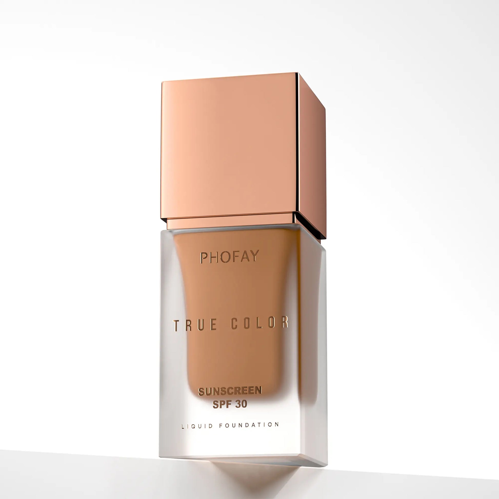 PHOFAY Tinted Foundation SPF 30 Sunscreen – Instantly Covers Acne Marks, Scars & Redness, Natural Matte Finish, Anti-Blue Light, 24H Wear, Waterproof Sweatproof, Lightweight Breathable, 98% Hide Imperfections, 91% Soften Wrinkles, True Color No Cakey