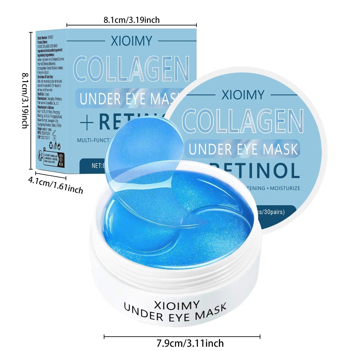 Collagen & Retinol under Eye Mask Gel, 60 Pcs Hydrate Moisturizing Deep-Hydrating Eye Masks, Collagen Eye Patches, Eye Care Product for Women and Men, Moisturizer #GLOBAL PICKS