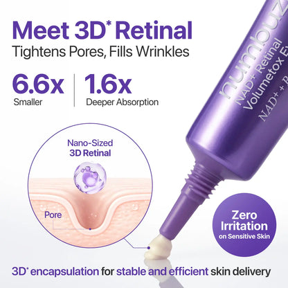 [Numbuzin Official] No.9 NAD+ Retinal Volumetox Eye Cream | All-In-One Anti-Aging Treatment for Wrinkles, Fine Lines, Dark Circles & Dark Spots | NAD+, Retinal, 50 Peptides, Niacinamide, Ceramides | Face to Body, Skin Longevity | 0.67 Fl. Oz.