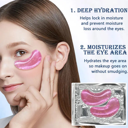 30Pcs Crystal Collagen Eye Mask & Lip Mask Set, Effectively Nourishes the Lip & Eye Skin, Travel Size Gel Mask, Perfect Gift for Your Girlfriend and Mother for Birthday, Mother'S Day, Valentine'S Day or Christmas(15Pcs Eye Mask + 15Pcs Lip Mask)