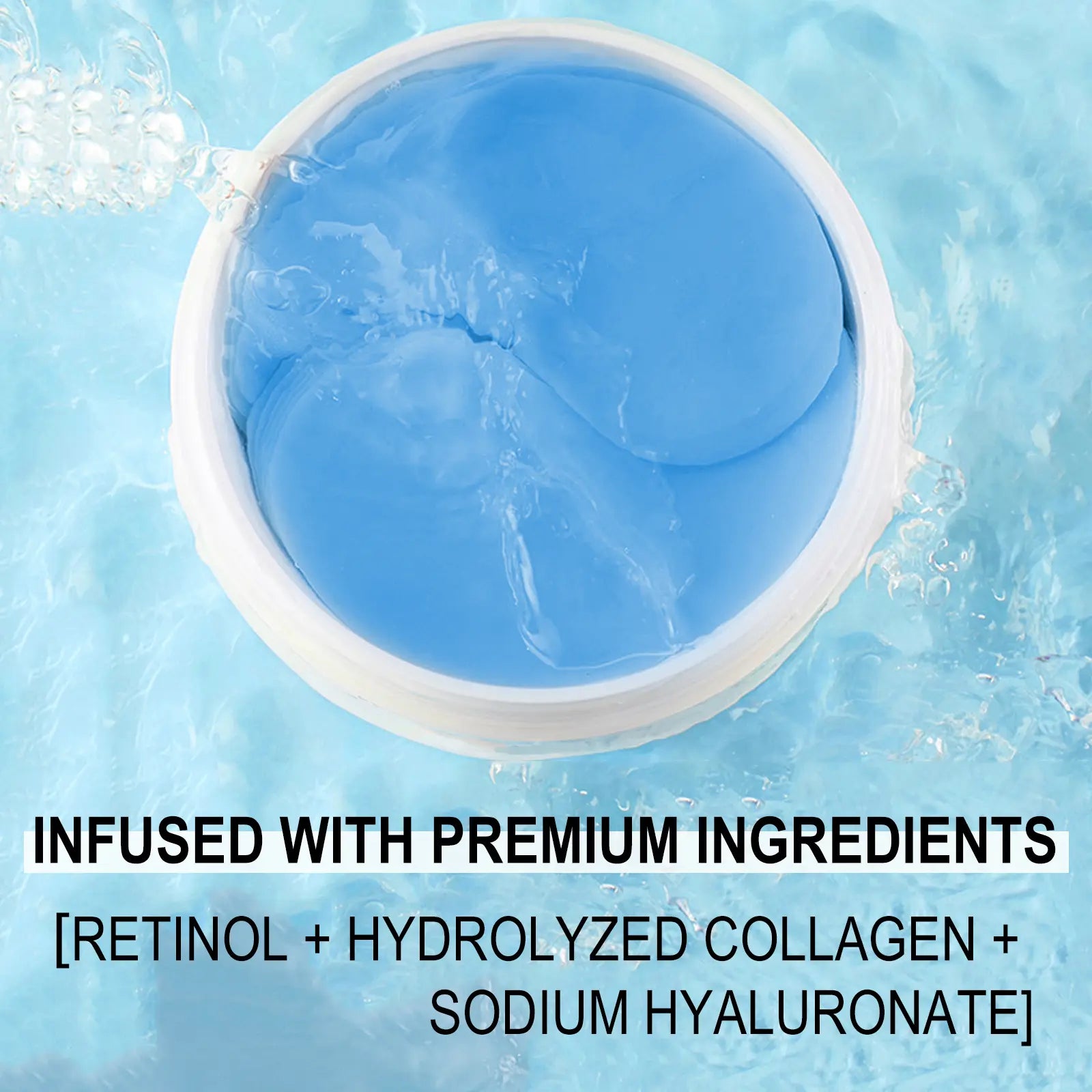 Collagen & Retinol under Eye Mask Gel, 60 Pcs Hydrate Moisturizing Deep-Hydrating Eye Masks, Collagen Eye Patches, Eye Care Product for Women and Men, Moisturizer #GLOBAL PICKS
