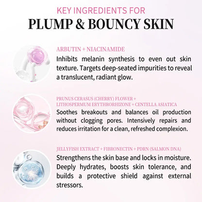 【Veirfoo】Korean Brands Sodium DNA Radiance Pink Orchid Oil Collagen Hydraglow Mask for Radiant Skin Hydration and Elasticity 65G