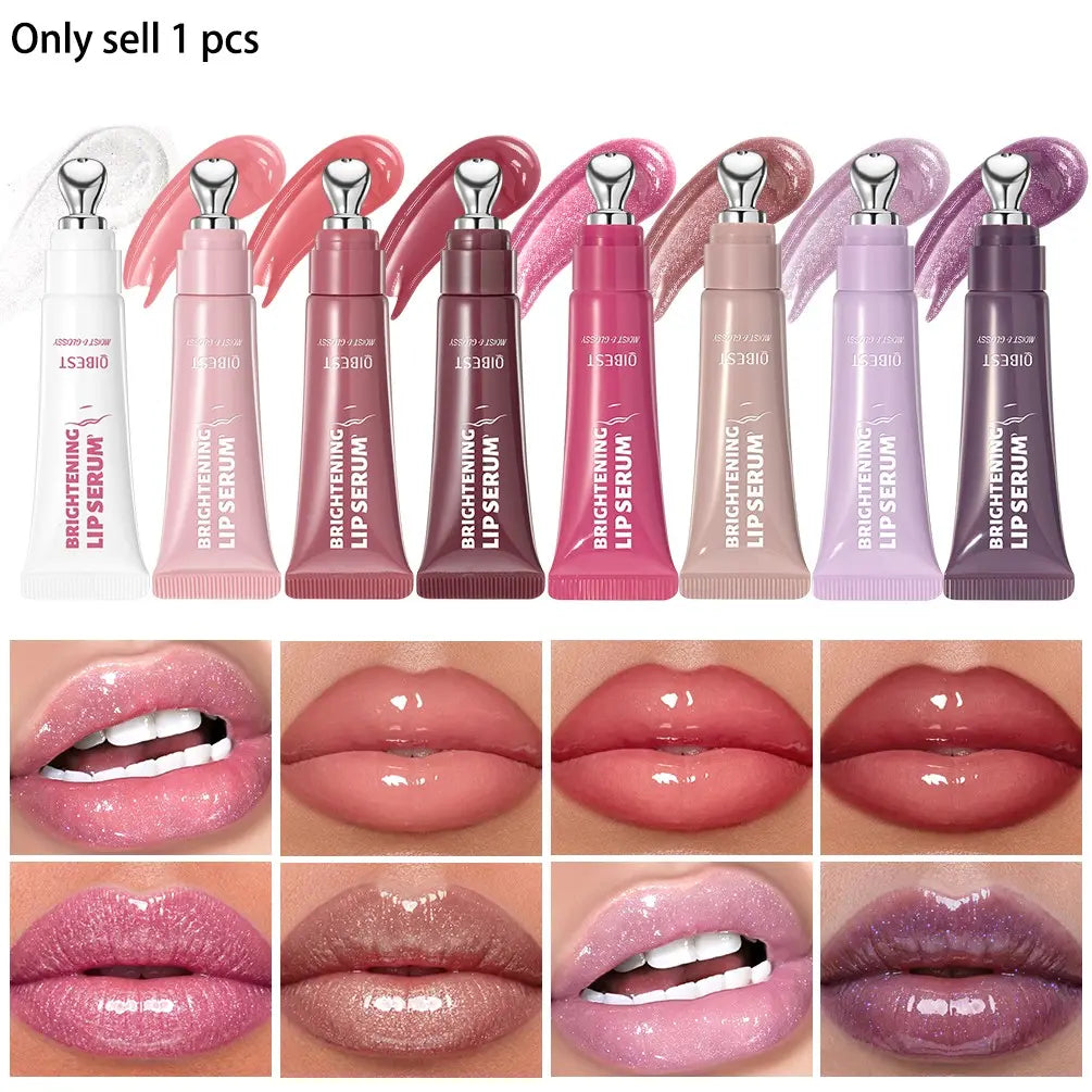 Two-In-One Lip Gloss Essence, Moisturizing Non-Greasy, Contains Vitamin E, Brightening and Nourishing, Day and Night Use
