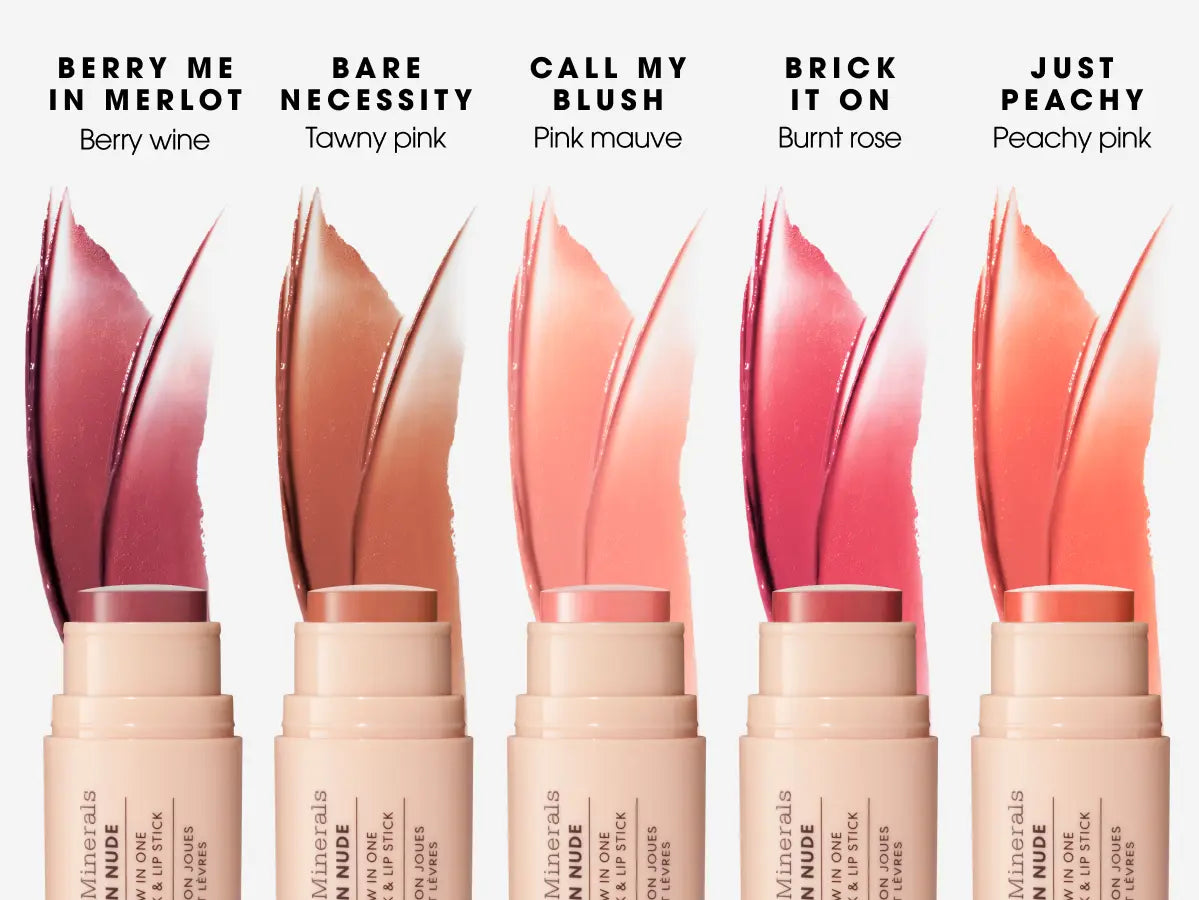 Bareminerals Dew It All Duo: Dew in One Cheek and Lip Stick + Daily Dewy Sunscreen Mineral SPF 30 - Balm Makeup
