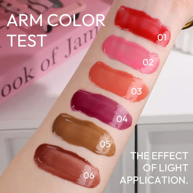 Glossy Lip Gloss, Lip Tint, and Liquid Lip Balm in 6 Shades. Lightweight, Moisturizing, and Luminous, with Long-Lasting Shine and a Natural Finish. Perfect for Any Occasion. Makes a Great Gift.