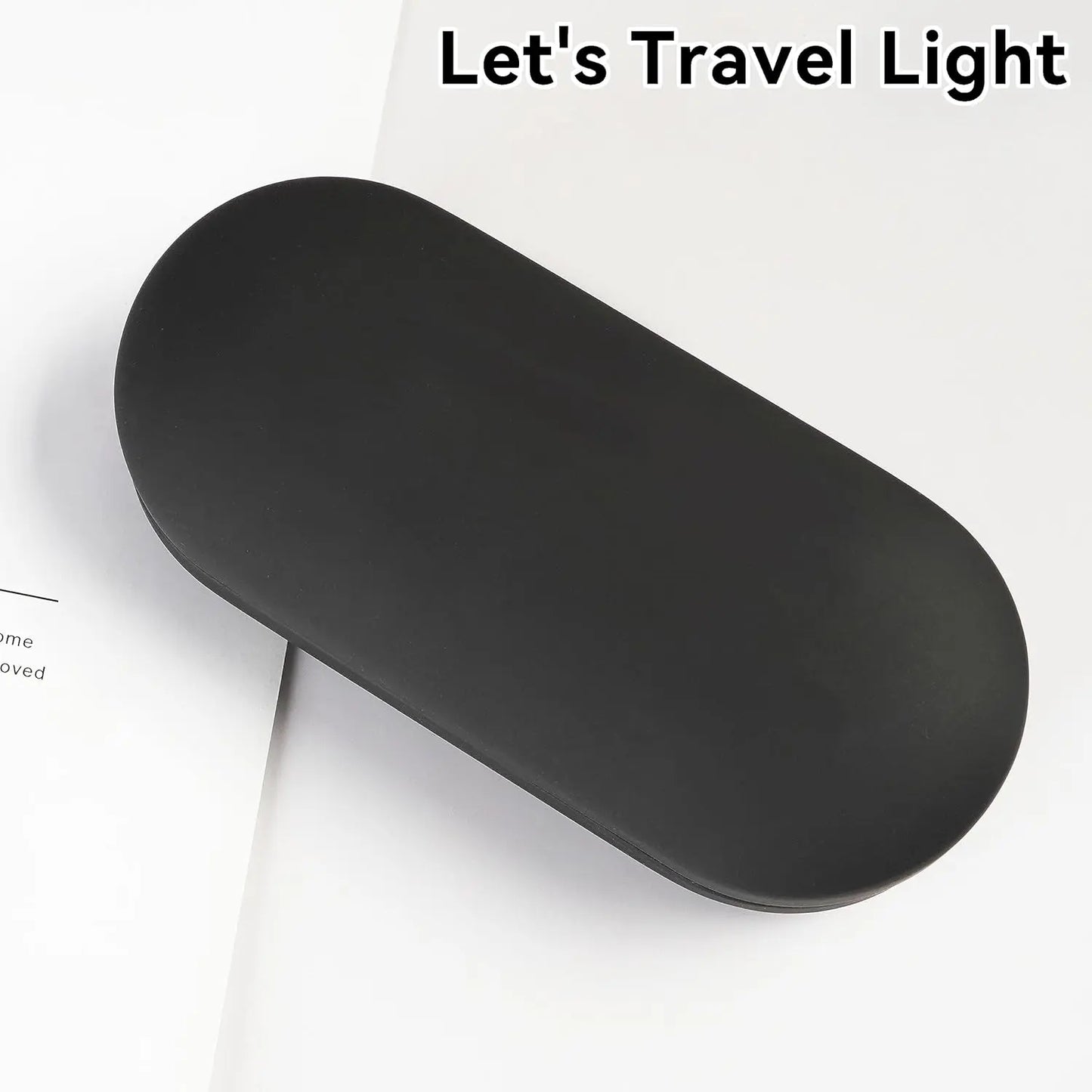 2 in 1 Contact Lens & Eyeglasses Case with Built-In Mirror, Portable Leather Travel Kit with Tweezer, Lens Remover & Solution Bottle