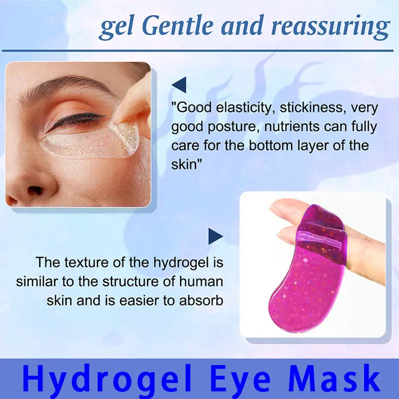 30Pcs Crystal Collagen Eye Mask & Lip Mask Set, Effectively Nourishes the Lip & Eye Skin, Travel Size Gel Mask, Perfect Gift for Your Girlfriend and Mother for Birthday, Mother'S Day, Valentine'S Day or Christmas(15Pcs Eye Mask + 15Pcs Lip Mask)