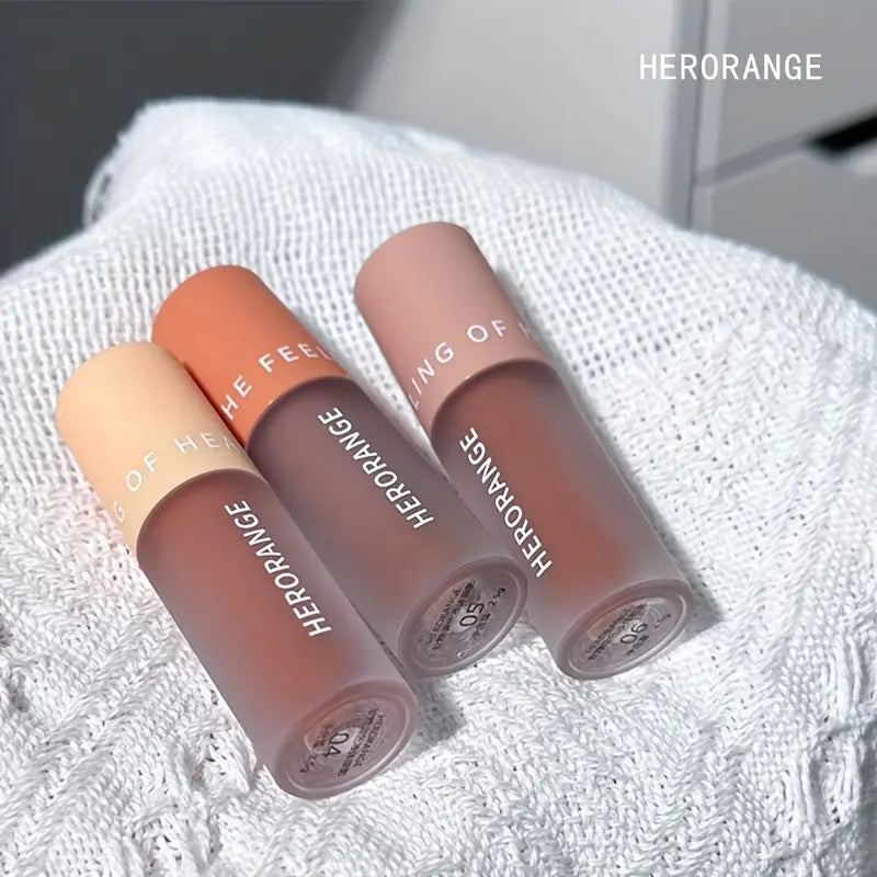 6Pc Velvet Lip Mousse Set - 2-In-1 Matte Lip & Eye Tint with Desaturated Nude Shades Longwear Non-Drying Waterproof All-Day Wear Ideal for Fall Festivities Halloween Parties & Gift Giving Vegan Formula for Teens Cosmetic！