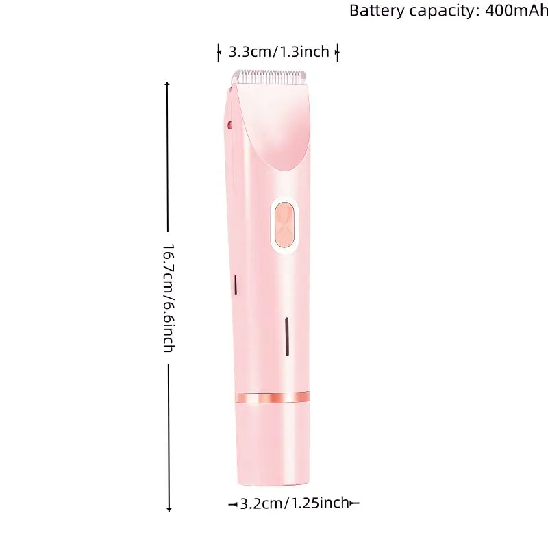 Home USB Hair Removal Dual Head Electric Cordless Body Shaver, Portable Painless Hair Removal Device, Electric Women'S Bikini Shaver, Suitable for Shaving Legs, Arms, and Armpits