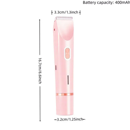 Home USB Hair Removal Dual Head Electric Cordless Body Shaver, Portable Painless Hair Removal Device, Electric Women'S Bikini Shaver, Suitable for Shaving Legs, Arms, and Armpits