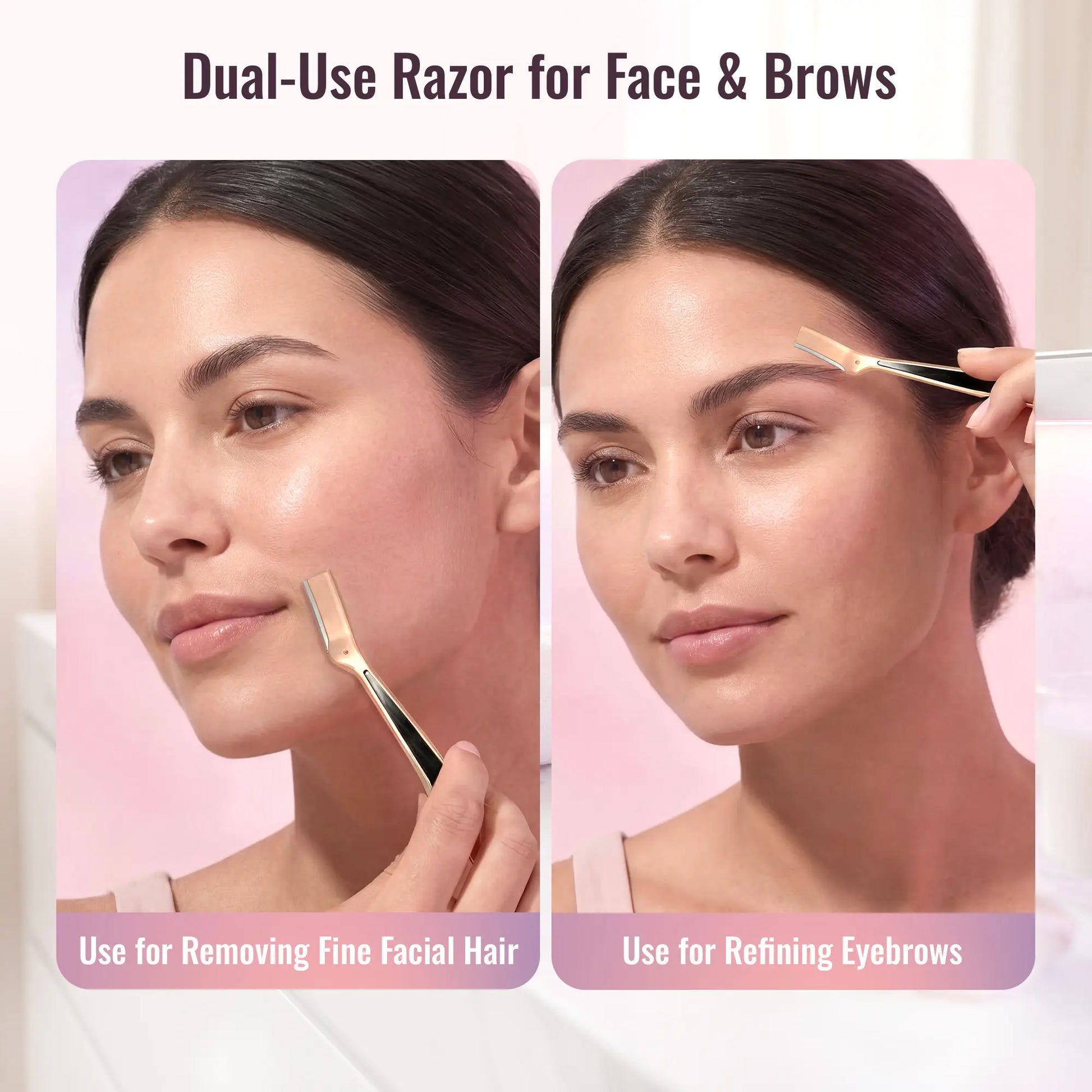 2-In-1 Dermaplane Razor for Women Face Razors for Women, Eye Brow Razors & Face Shaver for Women