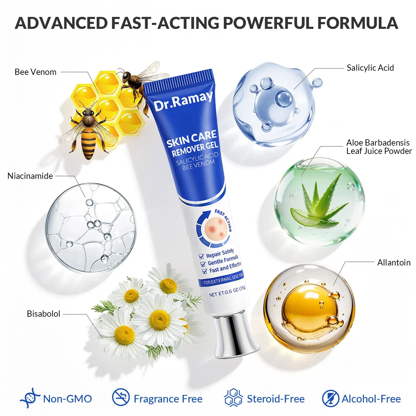 Skin Care Remover Gel , Exfoliating Body Cream for Rough Skin, Gentle Face & Body Moisturizer