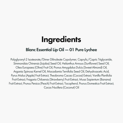 ELROEL Blanc Essential Lip Oil - Official Product 50HR Moisturizing & Hydrating Korean Lip Gloss Makeup with 6 Botanical Extracts - Lightweight, Non-Sticky Clear Essence Overnight Repair 0.15 Fl Oz #Summervibes