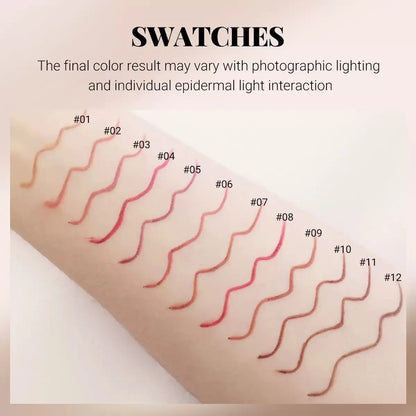Easy Coloring Lip Liner Pencil Set, 12Pcs/Box Matte Lip Liners, Long-Lasting Matte Lipliner for All Occasions, Lip Makeup Cosmetic Kit, Lip Product