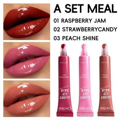 Glossy Lip Gloss, Lip Tint, and Liquid Lip Balm in 6 Shades. Lightweight, Moisturizing, and Luminous, with Long-Lasting Shine and a Natural Finish. Perfect for Any Occasion. Makes a Great Gift.