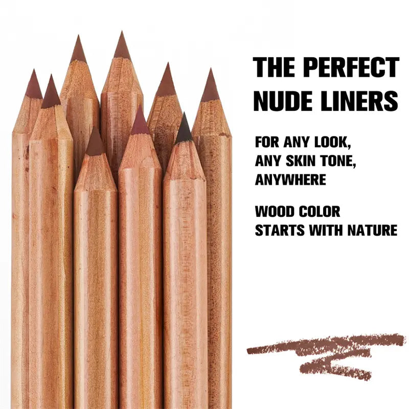 PHOFAY 12 Shades Nude Lip Liner Kit | Waterproof & Ultra-Smooth Lip Pencils | Perfect Gift Set for Daily Makeup