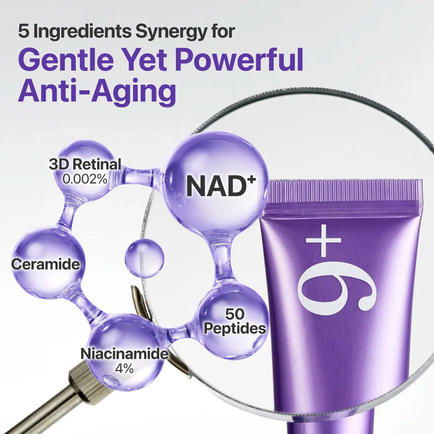 [Numbuzin Official] No.9 NAD+ Retinal Volumetox Eye Cream | All-In-One Anti-Aging Treatment for Wrinkles, Fine Lines, Dark Circles & Dark Spots | NAD+, Retinal, 50 Peptides, Niacinamide, Ceramides | Face to Body, Skin Longevity | 0.67 Fl. Oz.