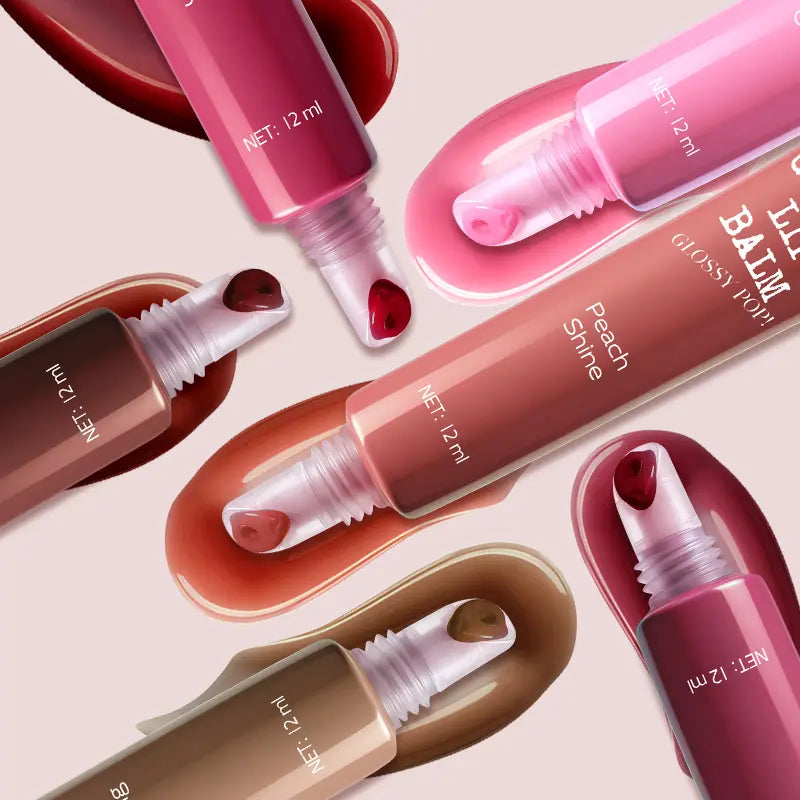 Glossy Lip Gloss, Lip Tint, and Liquid Lip Balm in 6 Shades. Lightweight, Moisturizing, and Luminous, with Long-Lasting Shine and a Natural Finish. Perfect for Any Occasion. Makes a Great Gift.