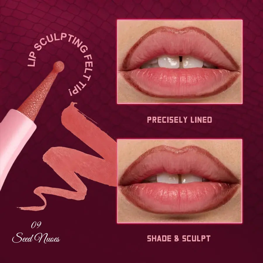 Sculpting Lip Liner Pencil with Long-Lasting Color Stay, Lightweight Smooth Application, Smudge-Resistant & Long-Lasting, Natural Lip Definition for Daily Wear