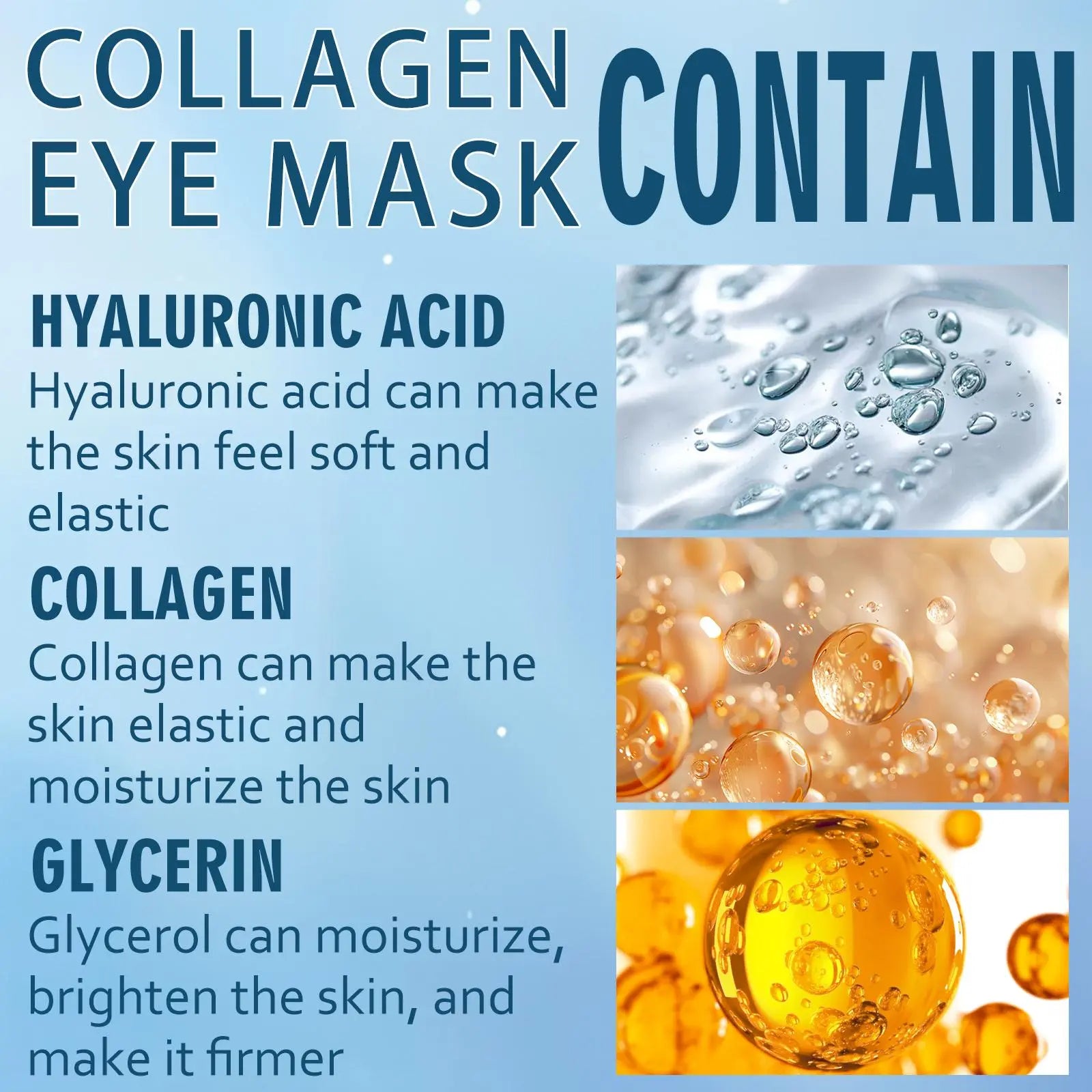 Collagen & Retinol under Eye Mask Gel, 60 Pcs Hydrate Moisturizing Deep-Hydrating Eye Masks, Collagen Eye Patches, Eye Care Product for Women and Men, Moisturizer #GLOBAL PICKS