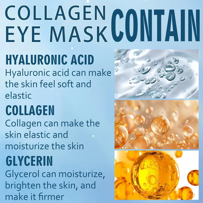 Collagen & Retinol under Eye Mask Gel, 60 Pcs Hydrate Moisturizing Deep-Hydrating Eye Masks, Collagen Eye Patches, Eye Care Product for Women and Men, Moisturizer #GLOBAL PICKS