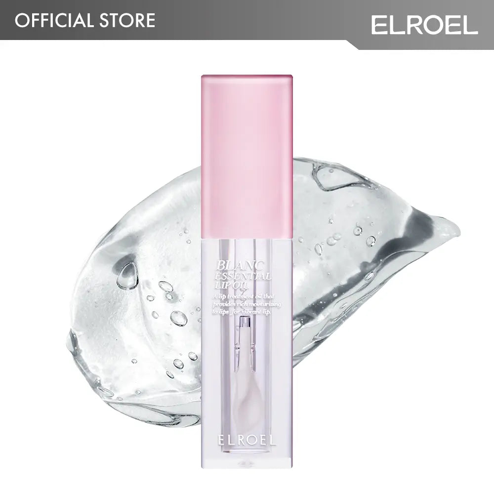ELROEL Blanc Essential Lip Oil - Official Product 50HR Moisturizing & Hydrating Korean Lip Gloss Makeup with 6 Botanical Extracts - Lightweight, Non-Sticky Clear Essence Overnight Repair 0.15 Fl Oz #Summervibes