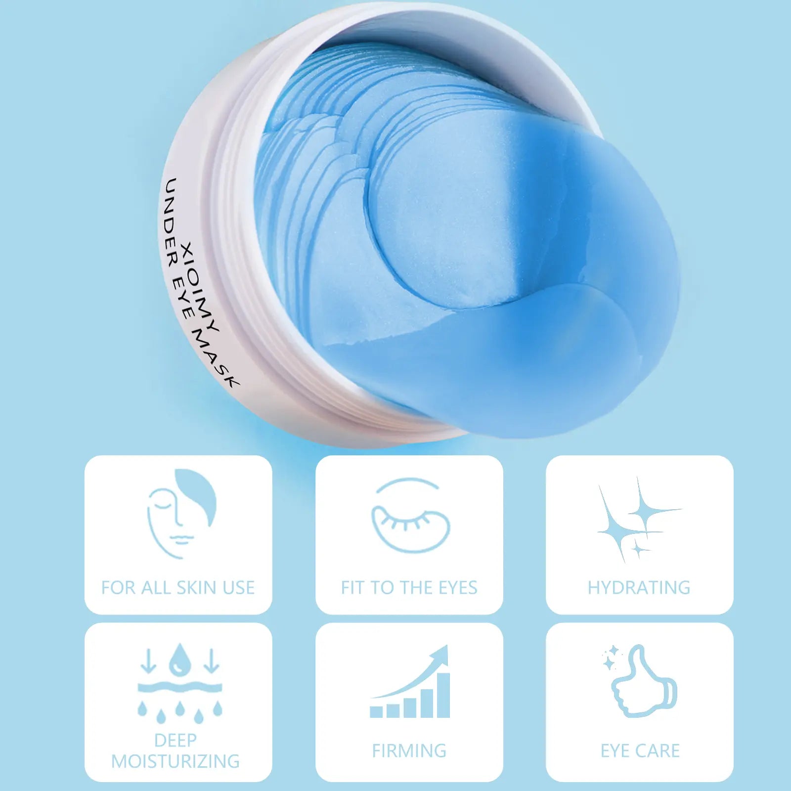 Collagen & Retinol under Eye Mask Gel, 60 Pcs Hydrate Moisturizing Deep-Hydrating Eye Masks, Collagen Eye Patches, Eye Care Product for Women and Men, Moisturizer #GLOBAL PICKS